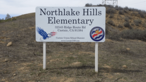northlake hills elementary vinyl wrap sign