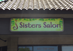 sisters salon vinyl print